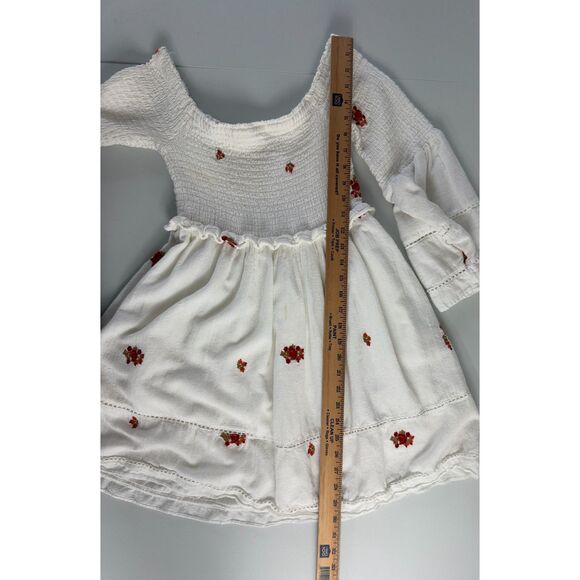 Free People Women's Counting Daisies Embroidered Mini Dress Size S *Stains* - Picture 10 of 12
